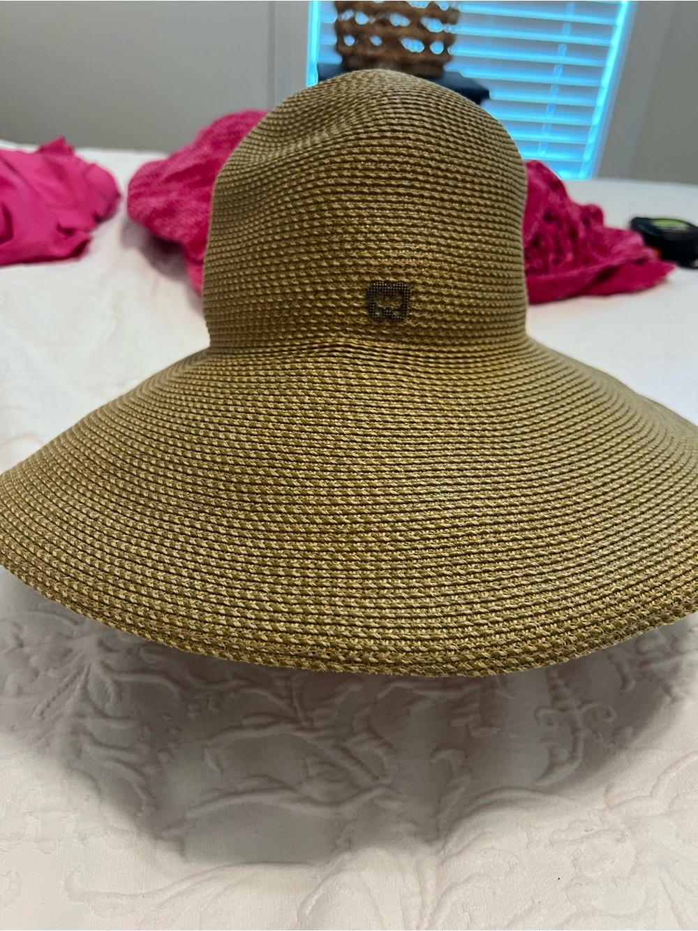 Eric Javits Wide-Brim Straw Sun Hat - Tan
